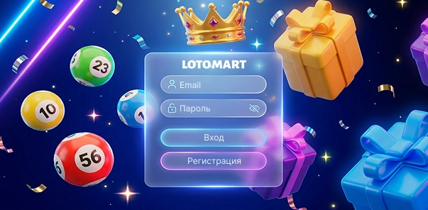 Панель входа пользователя Loto Mart